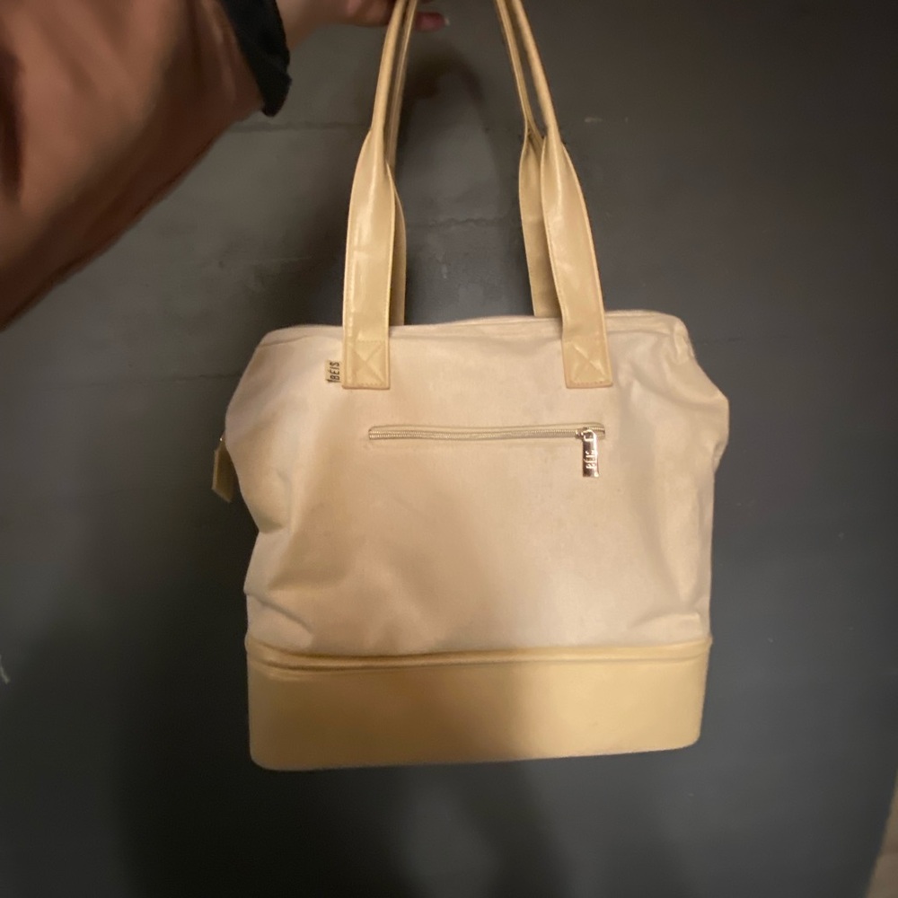 Beige Convertible Mini Weekender